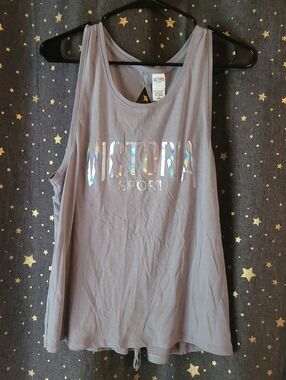 Victoria Sport | Gray Tank Top with Holographic Logo Medium